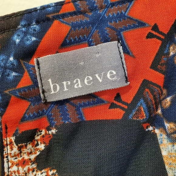 Braeve casual COLORFULL Light wei shift gerometric print short dress M - Picture 4 of 10